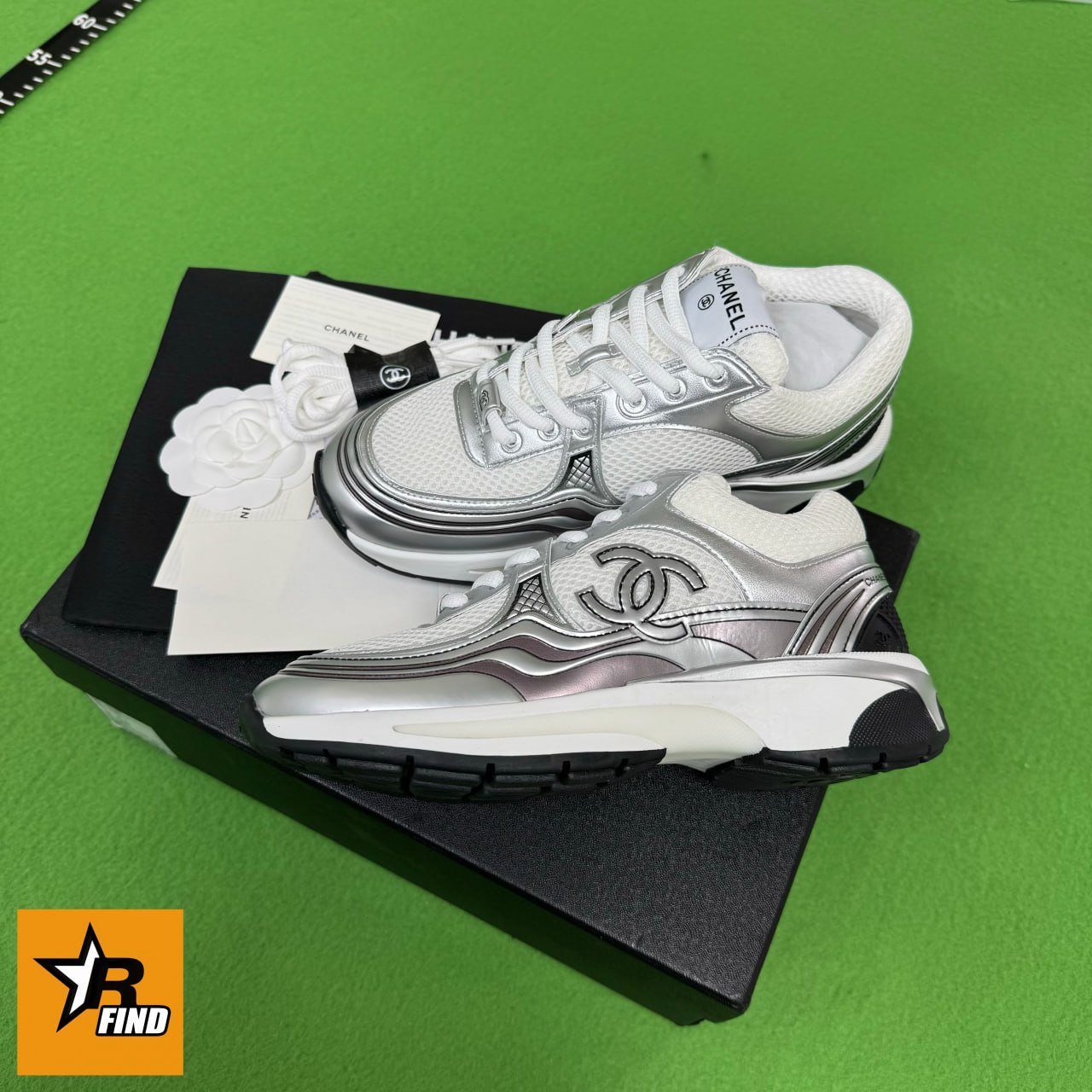 CHANEL QUILTED CC TRAINER SNEAKERS/ shoes