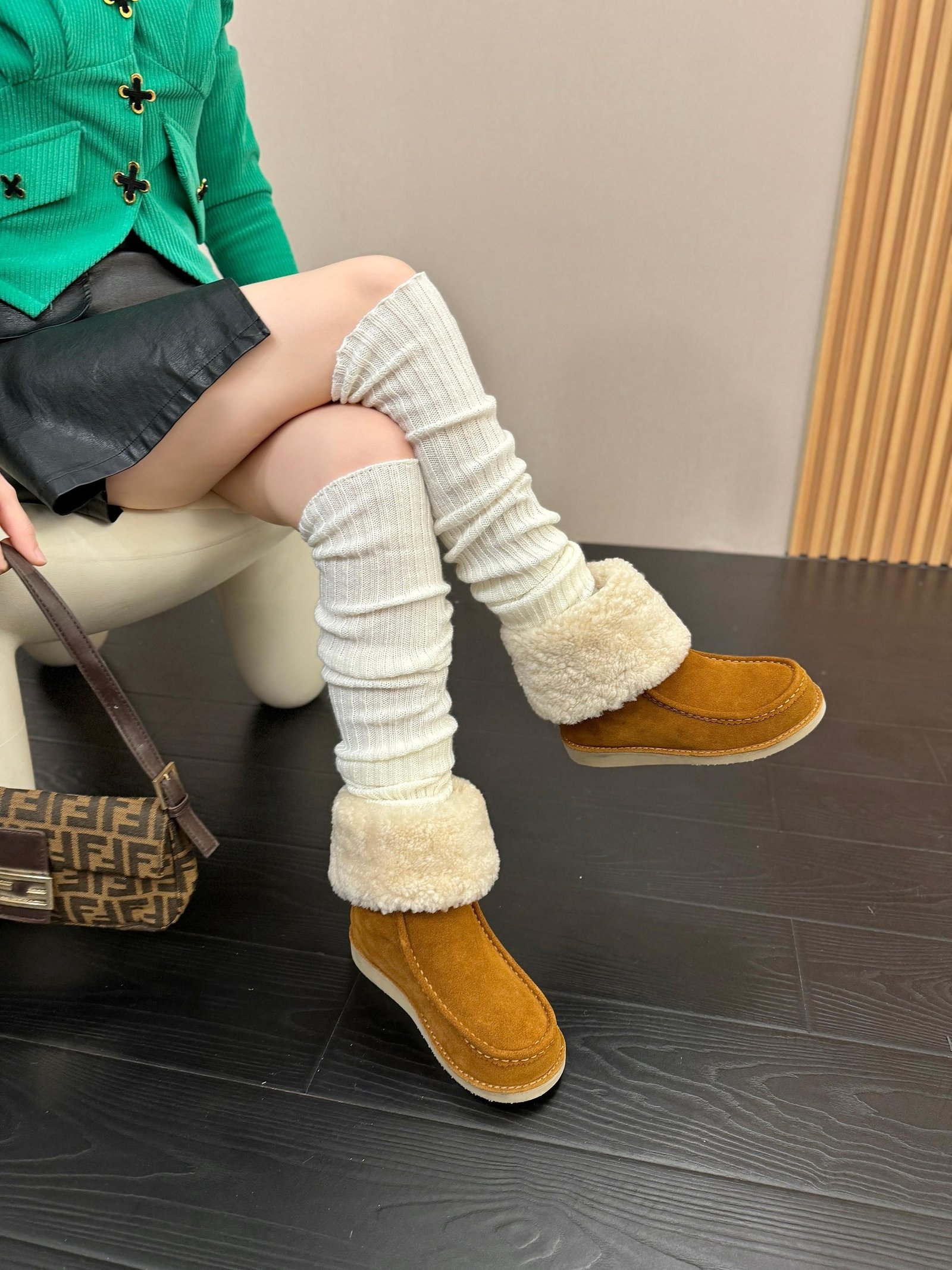 Chloe's new snow boots are now available.