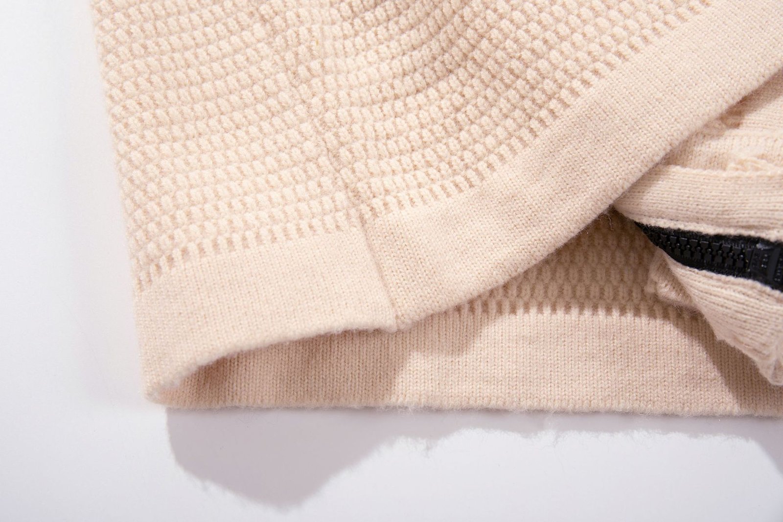 Stone Island Solid Color Zipper Pull Long Sleeve Wool Hooded Knit Jacket for Men and Women