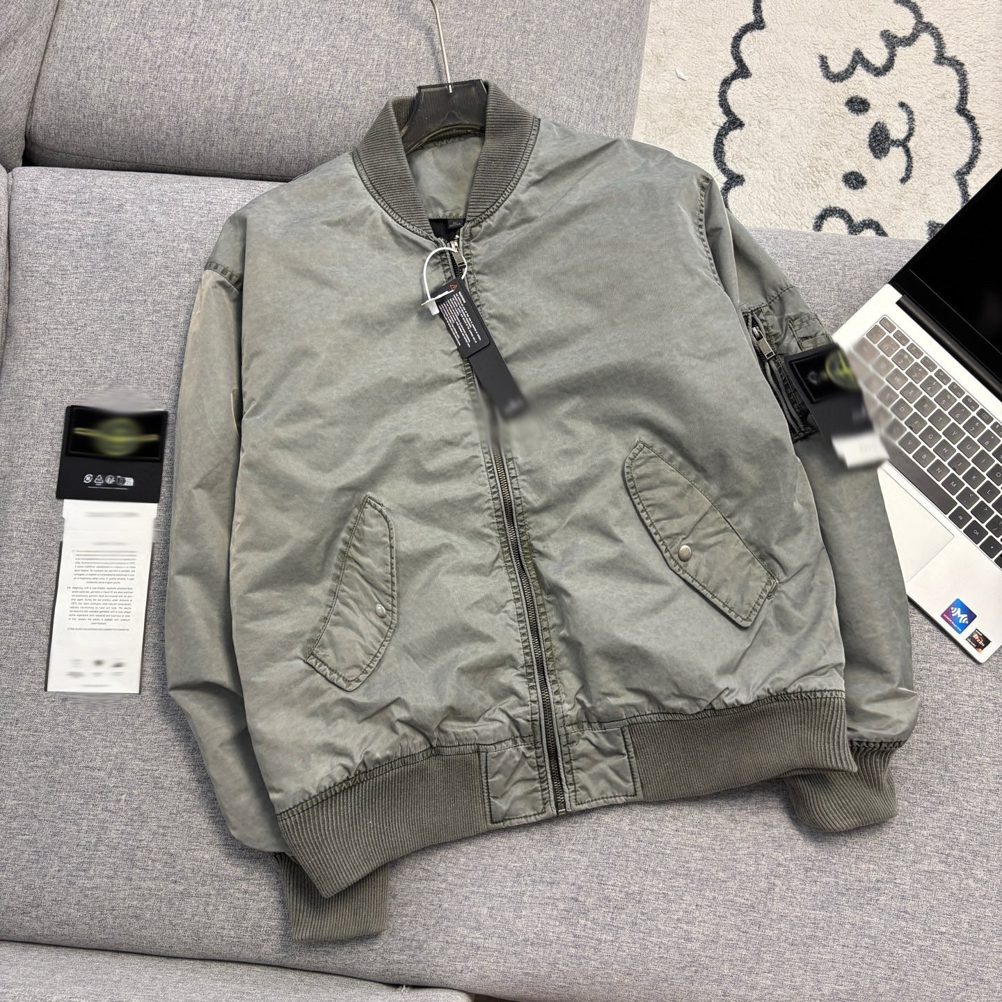Stone Island Autumn/Winter Casual Bomber Jacket Coat Warm Baseball Jacket Cotton Coat for Men and Women