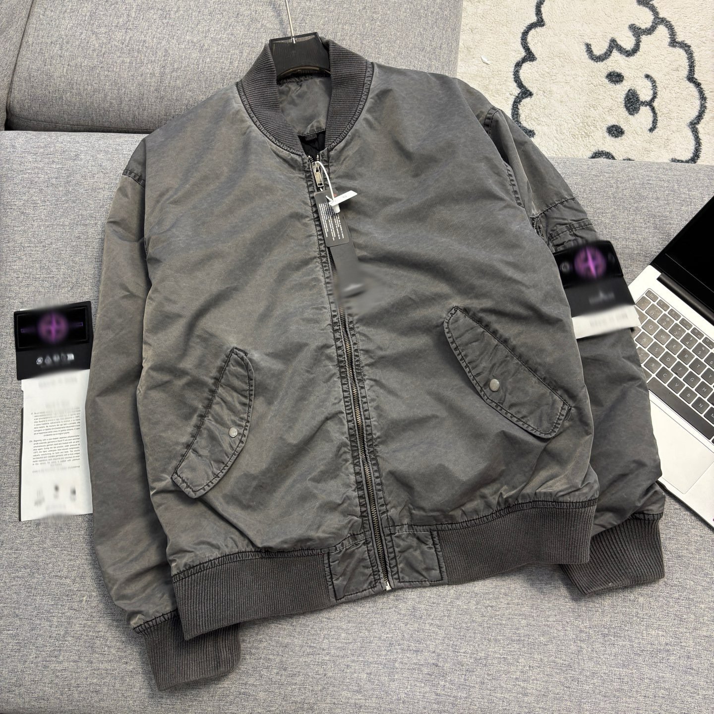 Stone Island Autumn/Winter Casual Bomber Jacket Coat Warm Baseball Jacket Cotton Coat for Men and Women