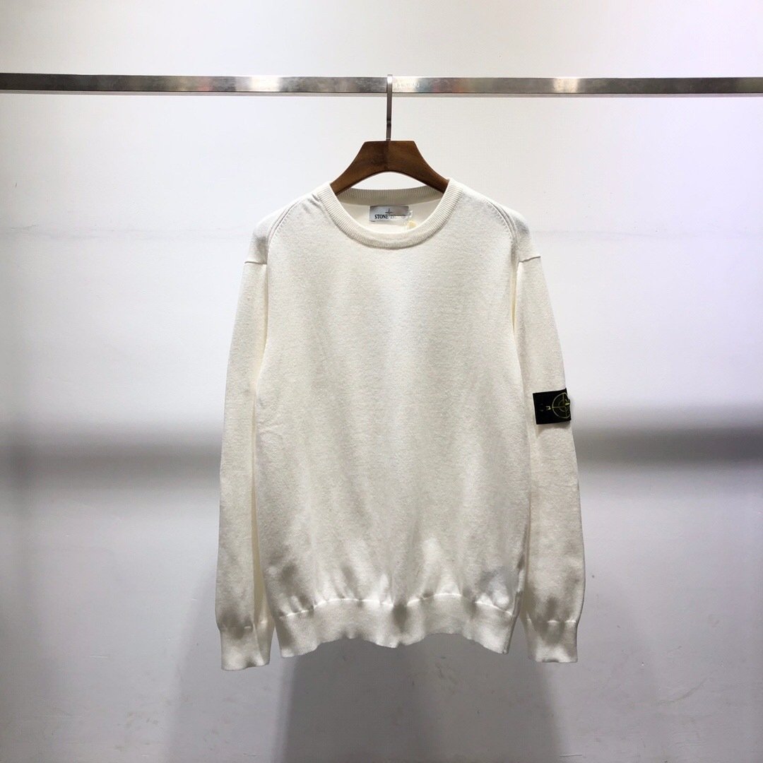 Stoneisland wool blend sweater, crew neck pullover knit sweater, inner layer.