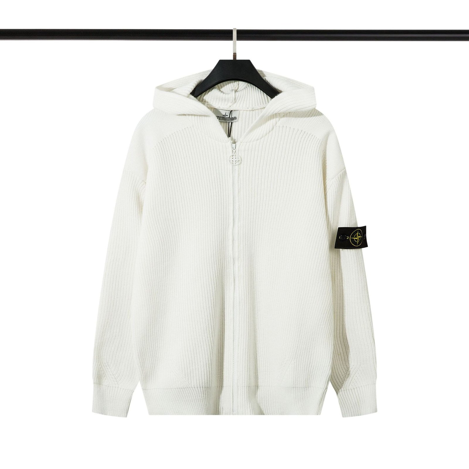 European and American STONE Stone Island Basic Style Compass Vest Zipper Crew Neck Pullover Knit Sweater for Men and Women (iu)