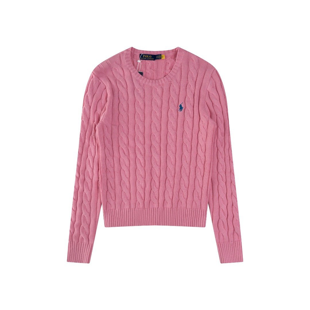 High Quality] Scannable QR Code ~ Ralph RL Classic Basic Versatile Unisex Knitted Pullover Crew Neck Sweater