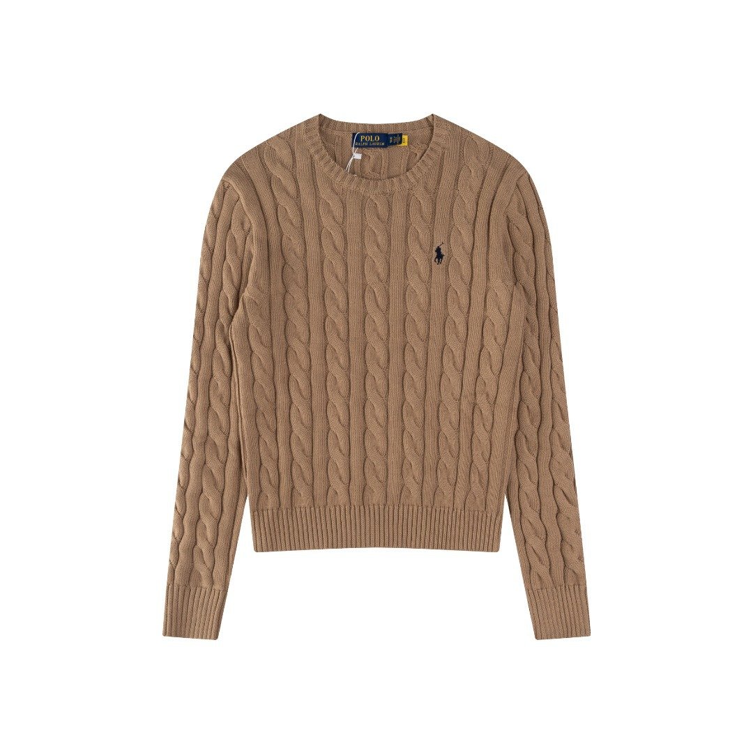 High Quality] Scannable QR Code ~ Ralph RL Classic Basic Versatile Unisex Knitted Pullover Crew Neck Sweater