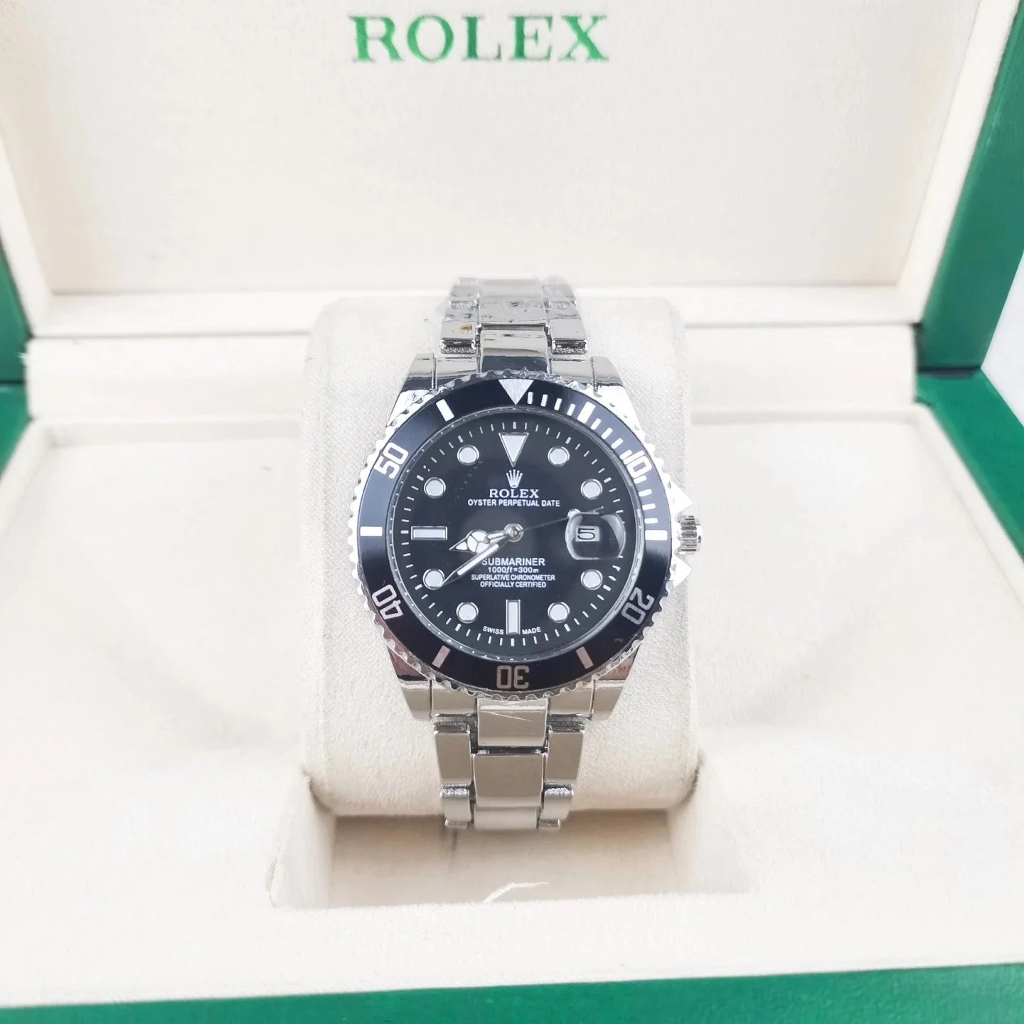 Rolex watch with crystal coating