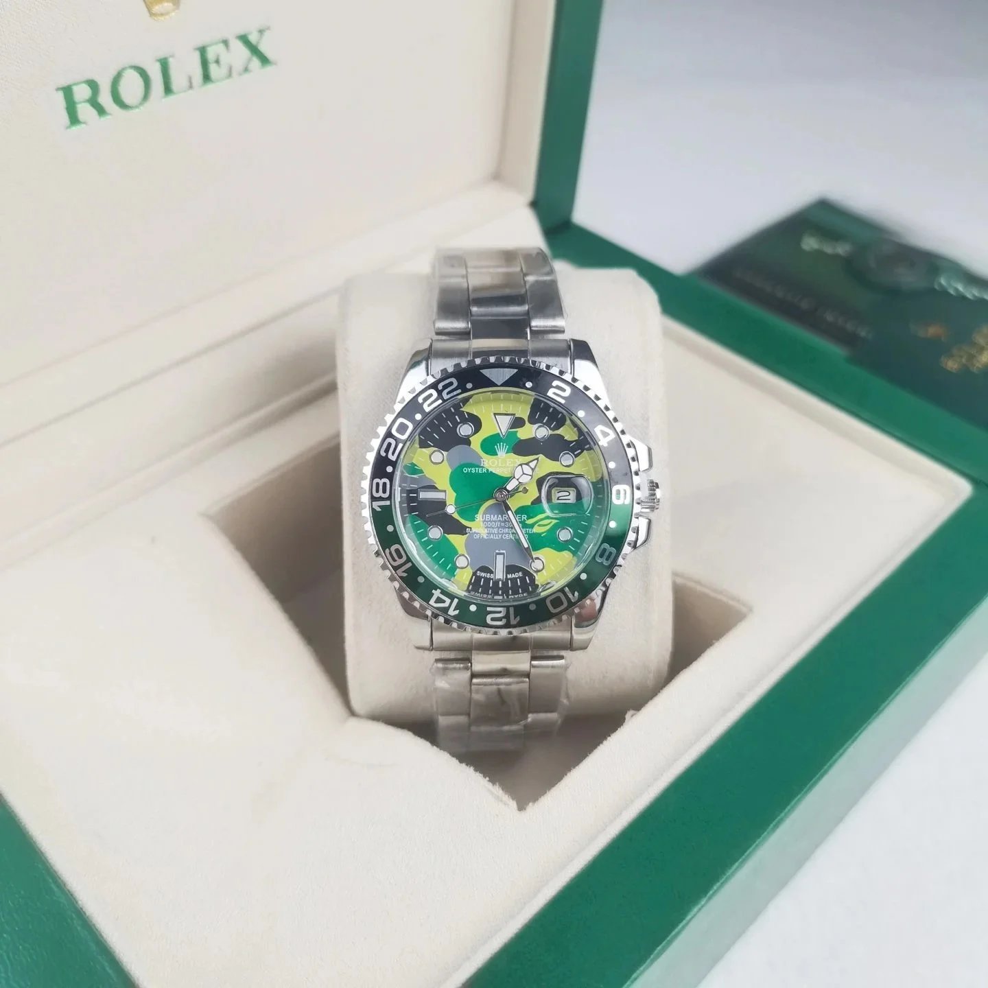 Rolex watch with crystal coating
