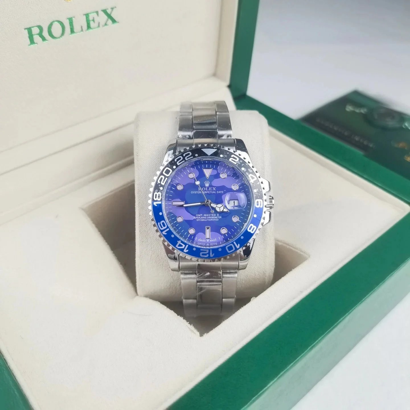 Rolex watch with crystal coating