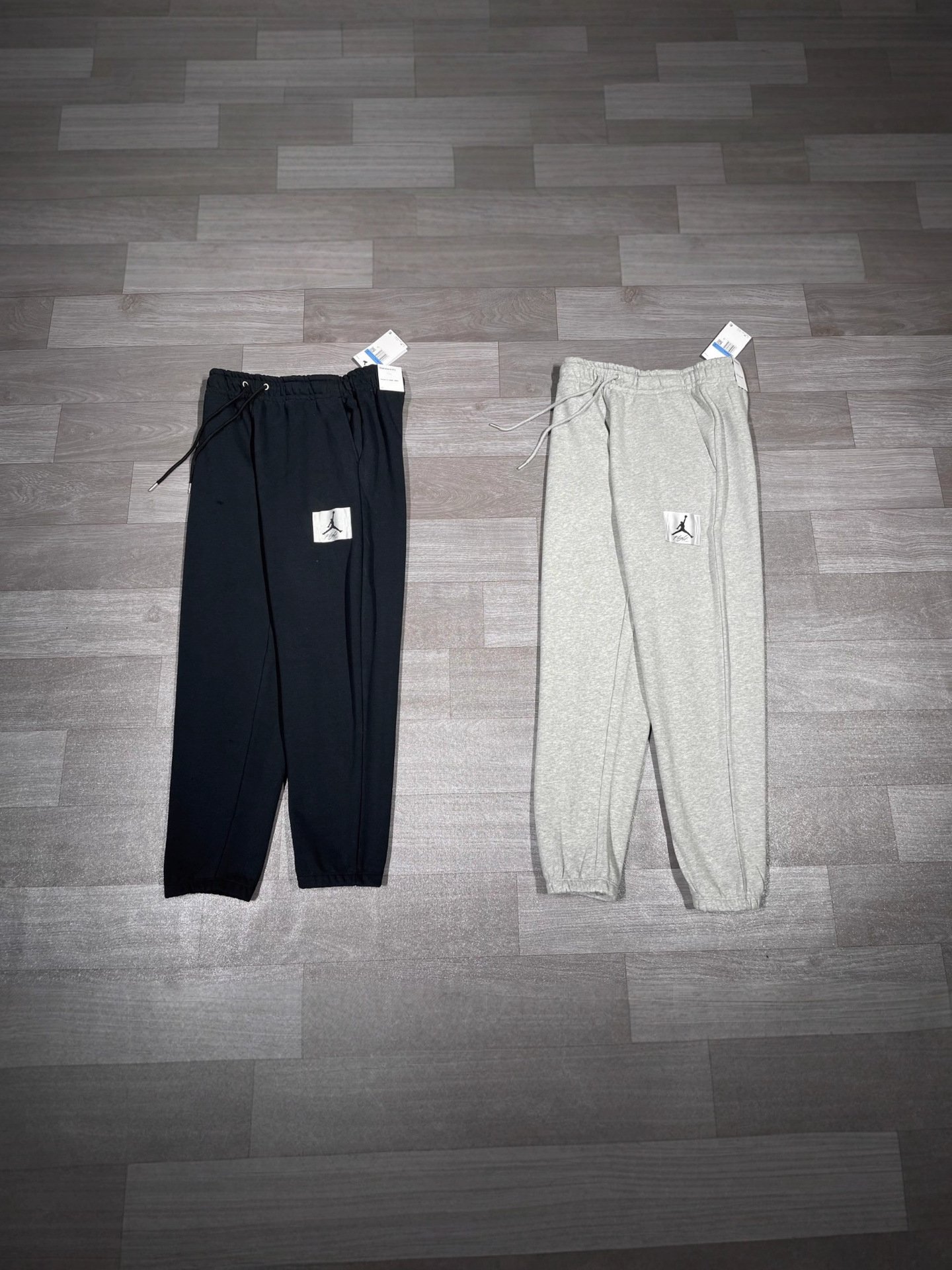 Jordan fleece-lined sweatpants, black label patch couple casual sports pants