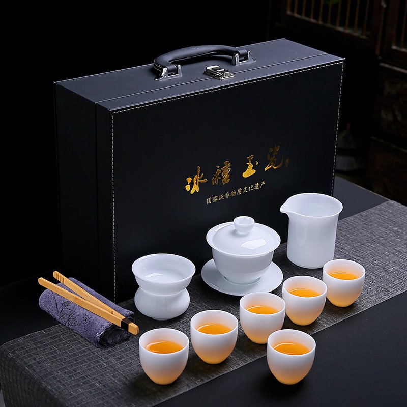 Guests, Tea Brewing Bowl, Tea Cups - High-End Luxury Gift Box