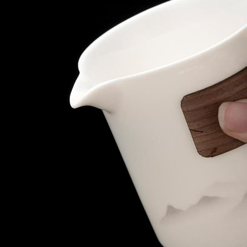 Ceramic Master Cup, Single Cup, Jade White Porcelain, Special Tea Cup for Home Use, Individual Tea Cup, Gift Box