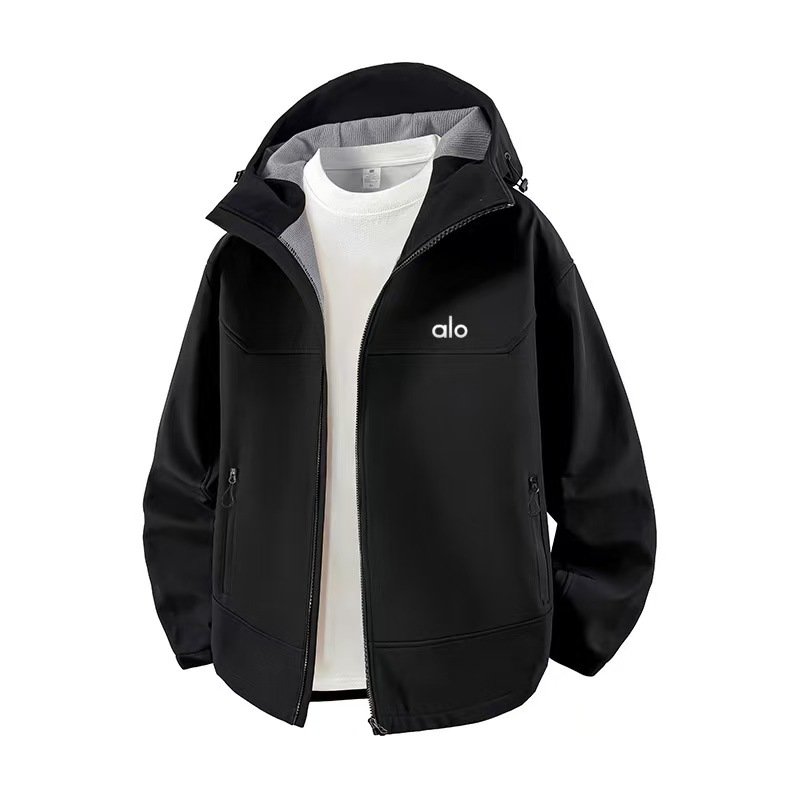 Alo Spring/Autumn New Men's Jacket Trendy Thin Windbreaker Hooded Couple Style