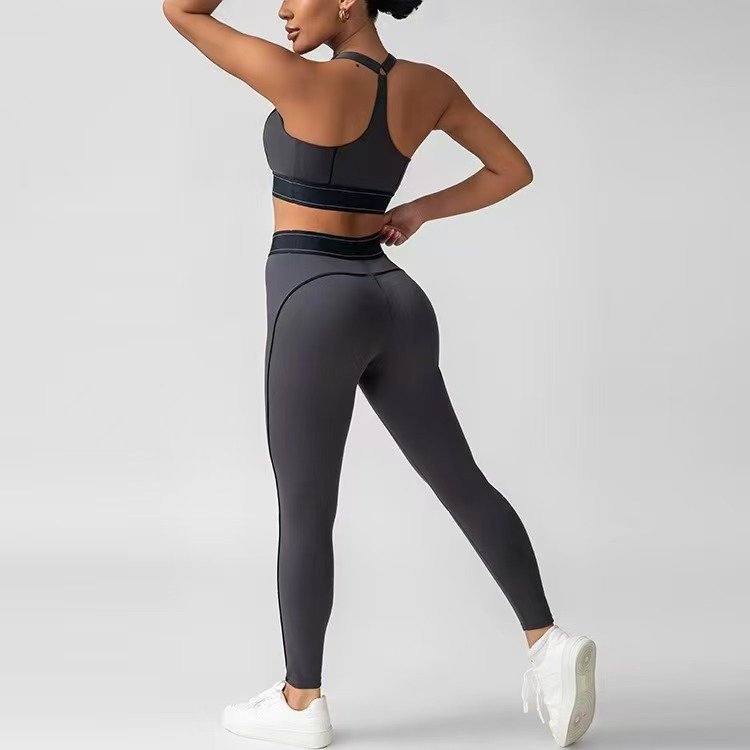 Alo Yoga Apparel Running Sports Vest Two-Piece Set for Pilates