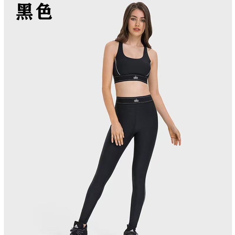 Alo Yoga Apparel Running Sports Vest Two-Piece Set for Pilates