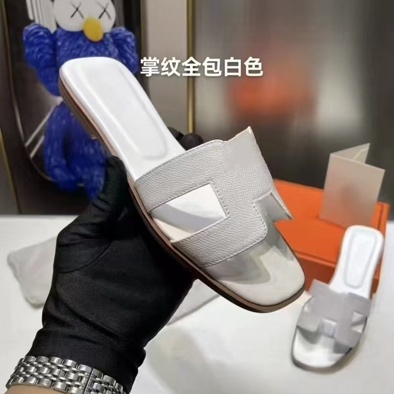 Hermes H slippers