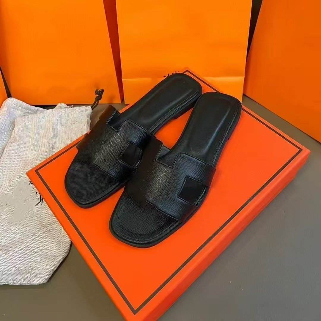 Hermes H slippers