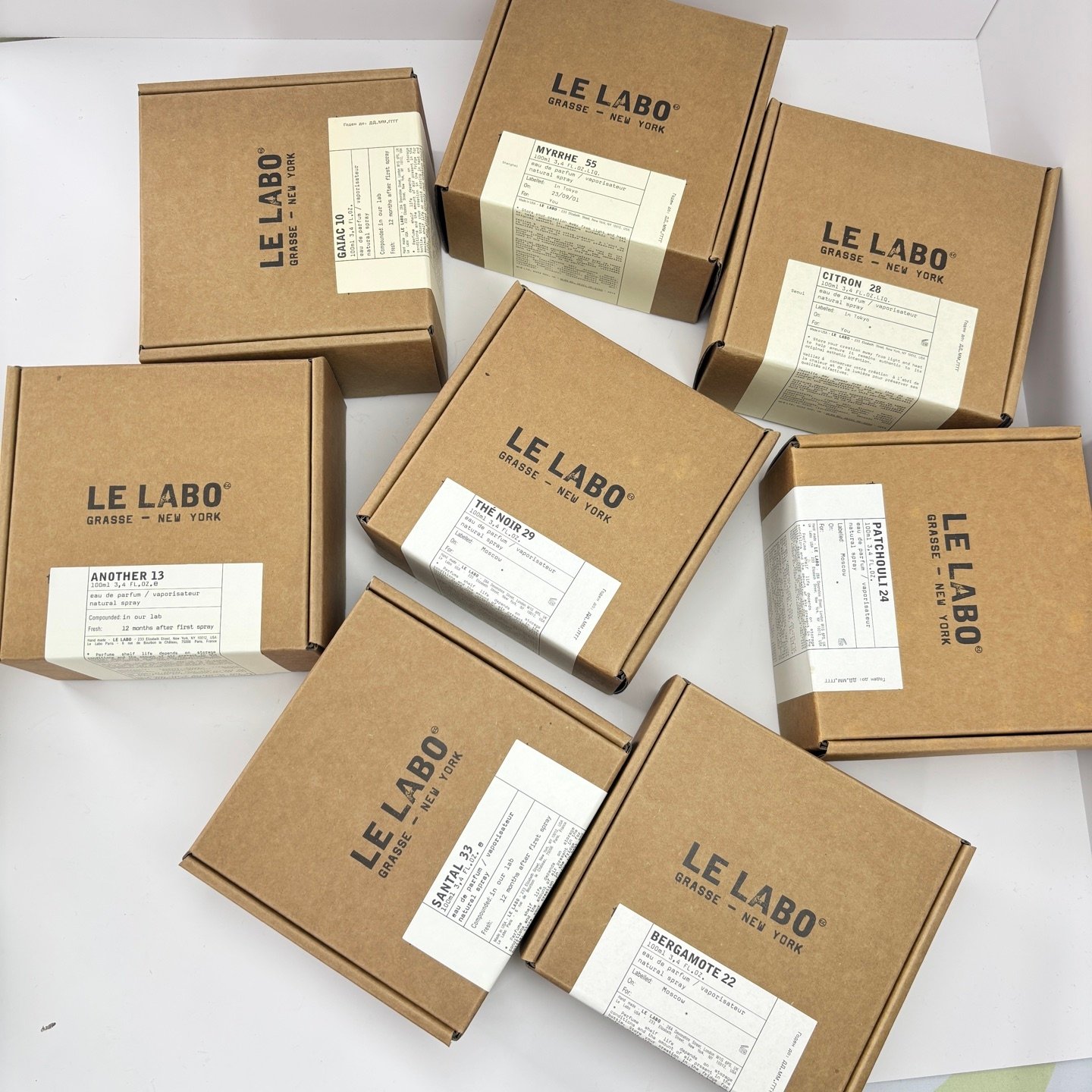 Nine perfumes from the laboratory